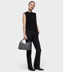 TOUS ciemnoszara torebka City Kaos Mini Lines Audree 2002183848